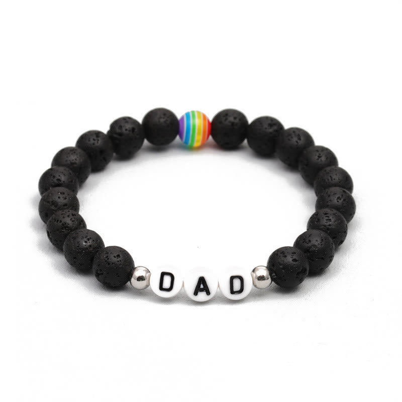 Olivenorma "DAD" Braccialetto di perline in pietra naturale Chakra