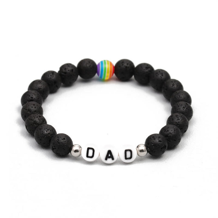 Olivenorma "DAD" Braccialetto di perline in pietra naturale Chakra