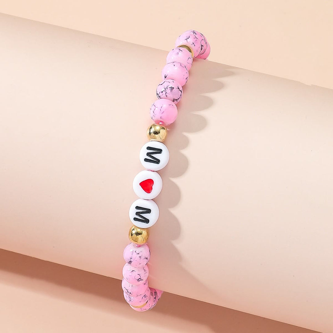 Bracciale Olivenorma "MOM" in turchese rosa 