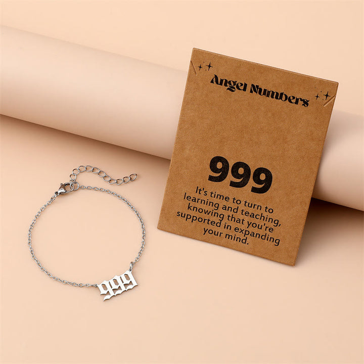 Bracciale in acciaio inossidabile con numero angelico Olivenorma 