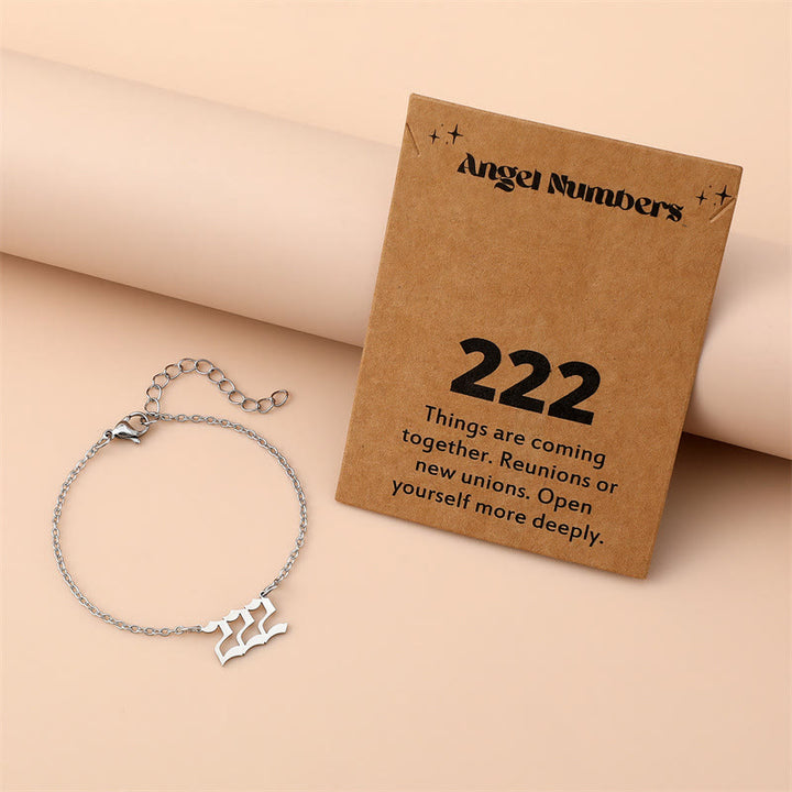 Bracciale in acciaio inossidabile con numero angelico Olivenorma 