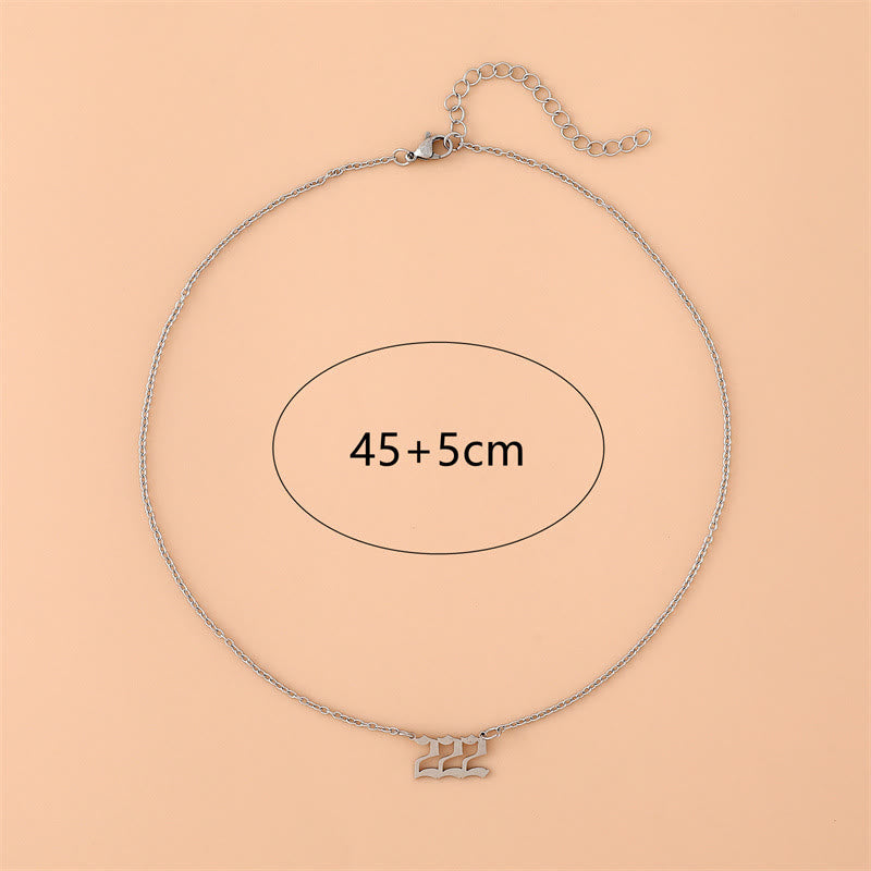 Collana in acciaio inossidabile con numero angelico Olivenorma 