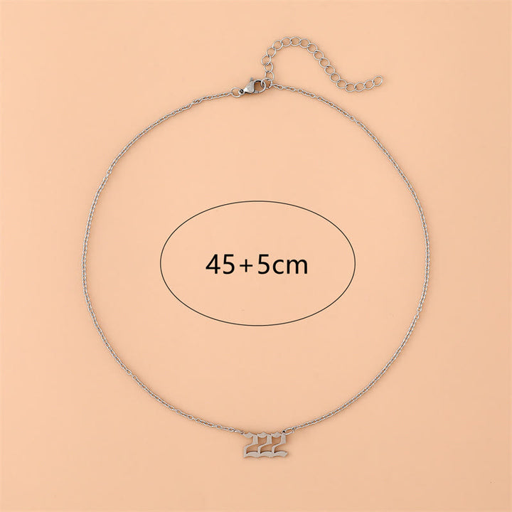 Collana in acciaio inossidabile con numero angelico Olivenorma 