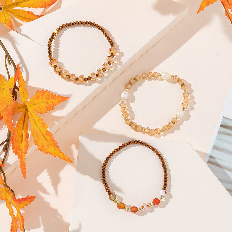 Set Olivenorma Bohemian Style Love Ciondolo Bracciale a tre strati 