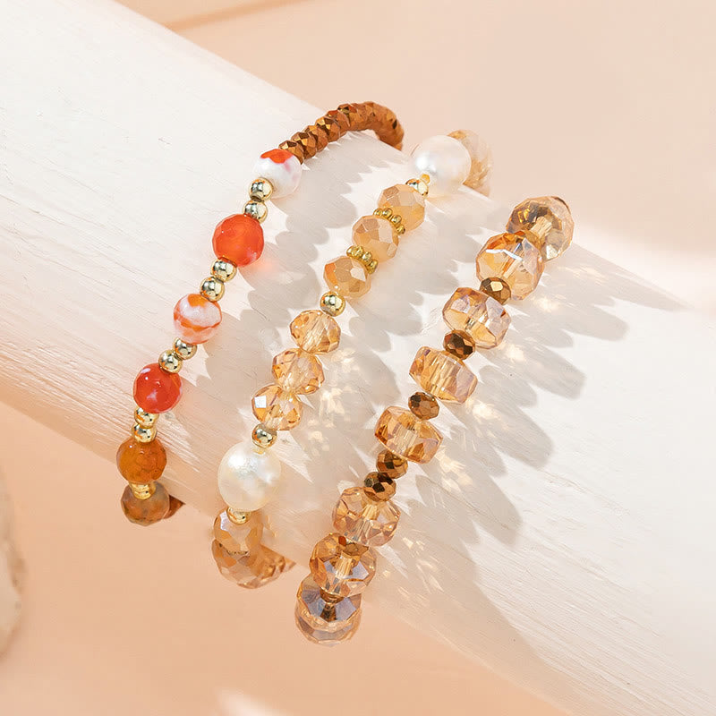 Set Olivenorma Bohemian Style Love Ciondolo Bracciale a tre strati 