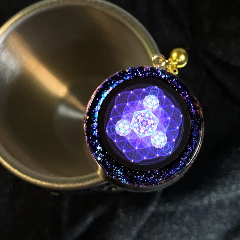 Collana di orgone Olivenorma Ametista Granato Fiore della vita 