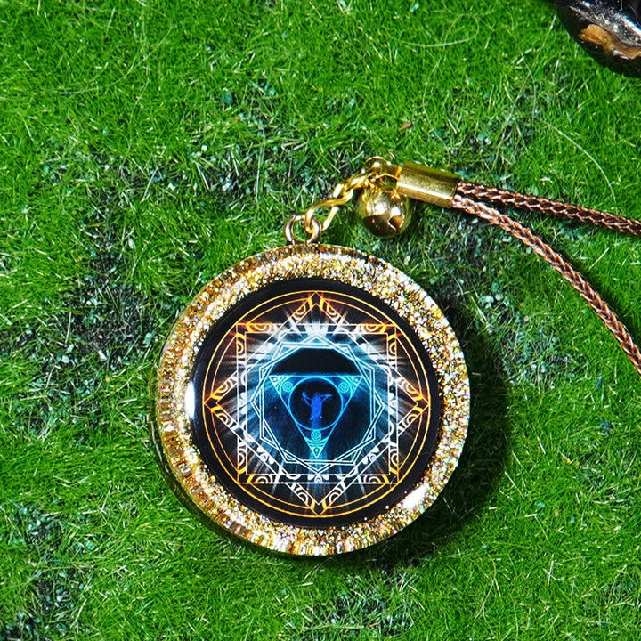 Collana di orgone del cubo di Metatron in ossidiana Olivenorma 