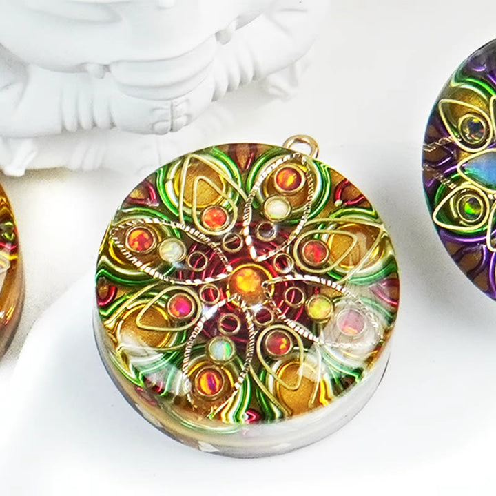 Collana di pietra spirituale di cristallo Olivenorma Super Seven Orgone 