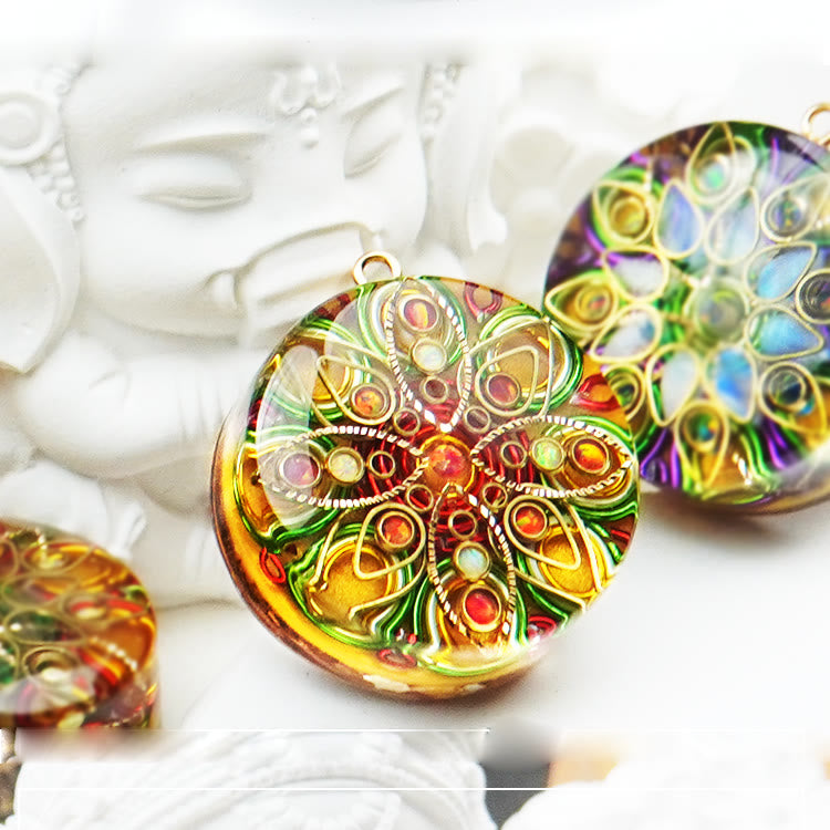 Collana di pietra spirituale di cristallo Olivenorma Super Seven Orgone 