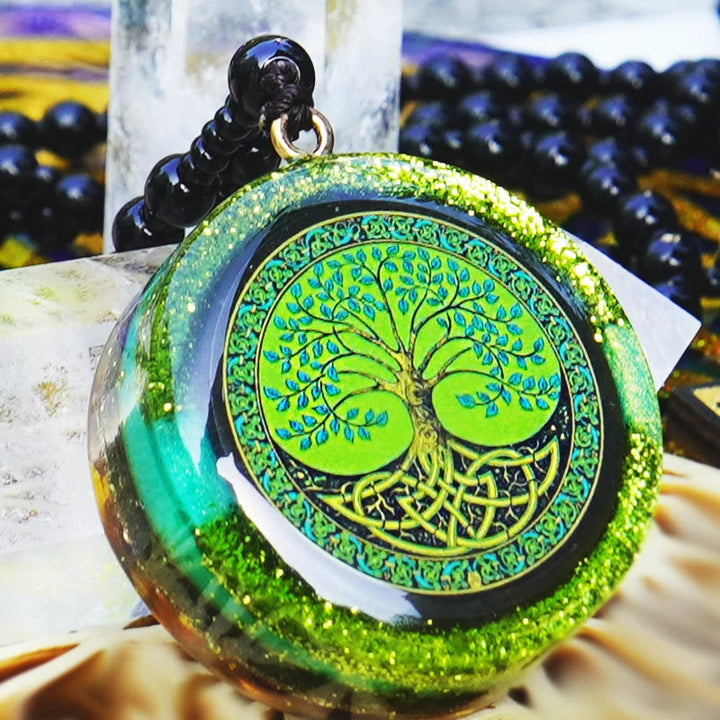 Collana di orgone Olivenorma Peridot Tree of Life