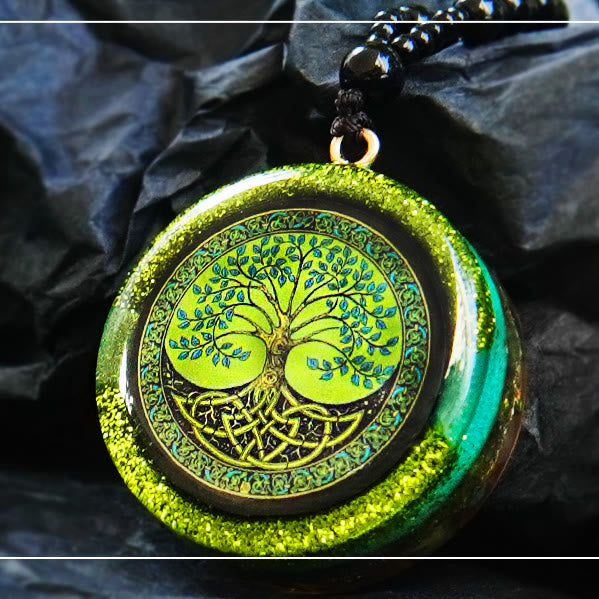 Collana di orgone Olivenorma Peridot Tree of Life