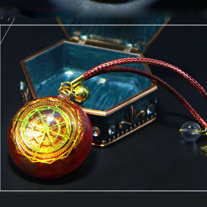 Collana di orgone di rodocrosite e quarzo fragola Olivenorma 