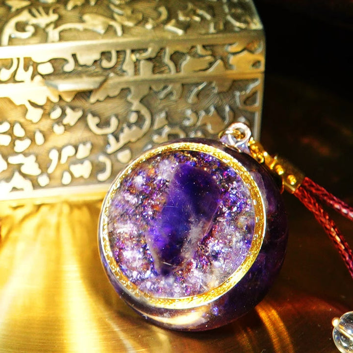 Collana di orgone curativo in ametista Olivenorma