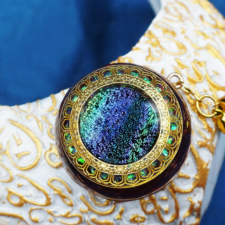 Collana di orgone curativo con opale granato Olivenorma