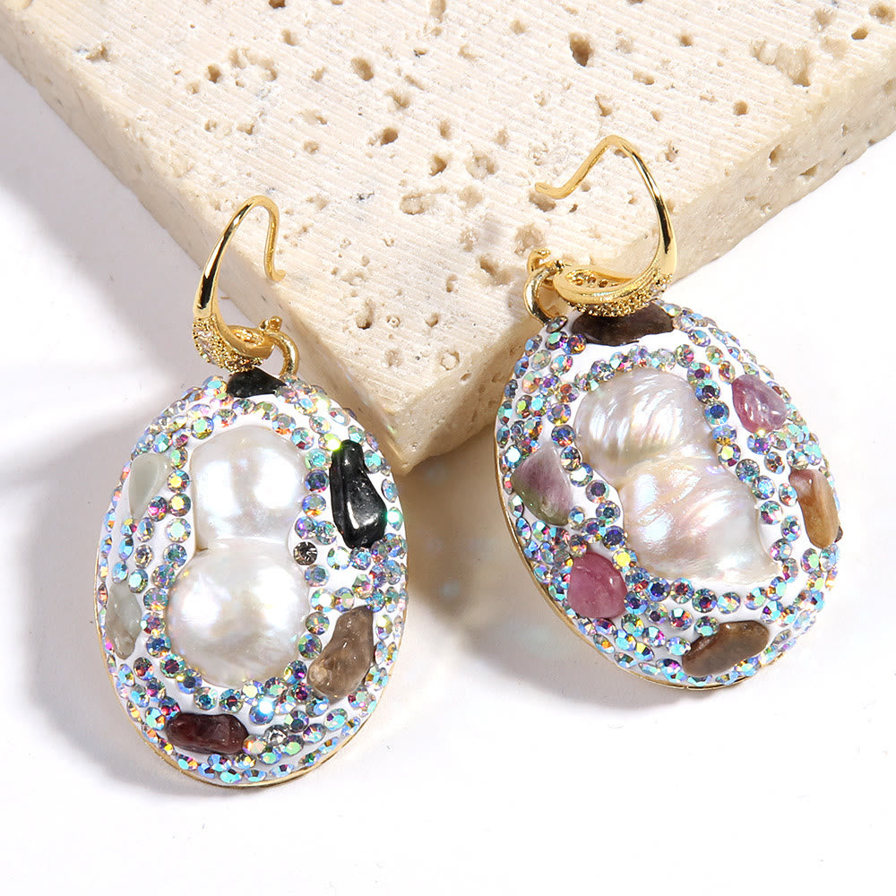 Set di gioielli in perle d'acqua dolce con tormalina morganite Olivenorma - image 5