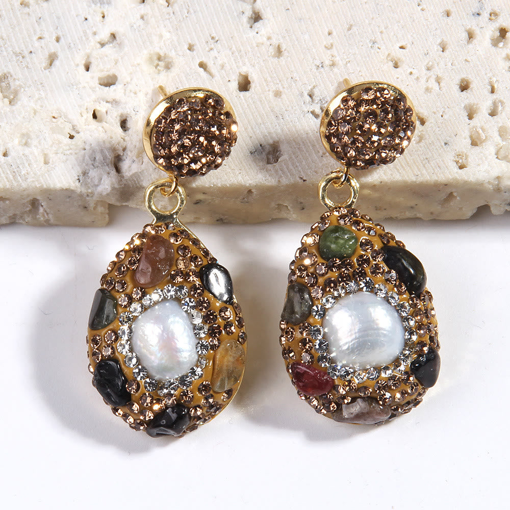 Set di gioielli in perle d'acqua dolce con tormalina morganite Olivenorma - image 15