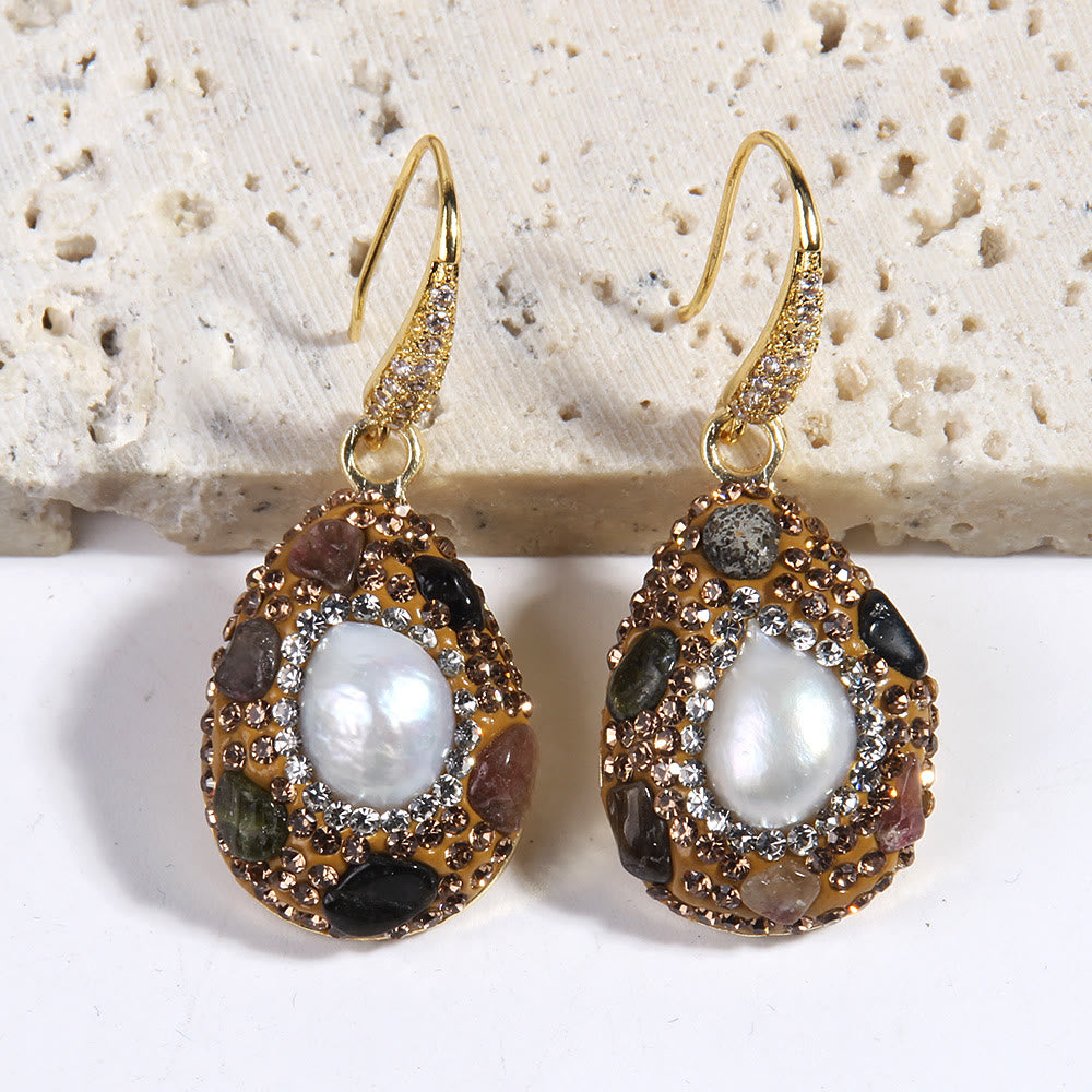 Set di gioielli in perle d'acqua dolce con tormalina morganite Olivenorma - image 21