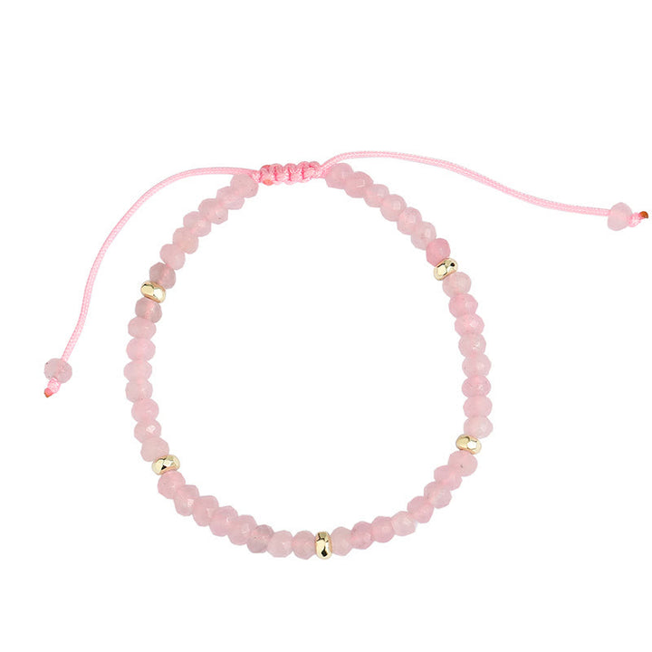Olivenorma Bracciale in acciaio al titanio con perline rotonde da 4 mm