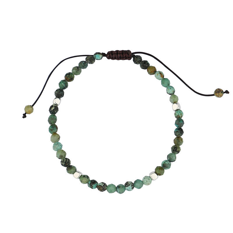 Olivenorma Bracciale in acciaio al titanio con perline rotonde da 4 mm