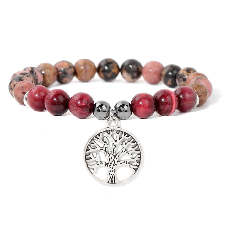 Bracciale con ciondolo albero della vita in cristallo naturale Olivenorma