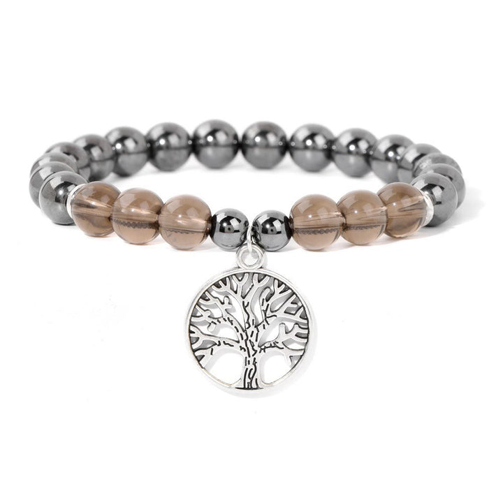 Bracciale con ciondolo albero della vita in cristallo naturale Olivenorma