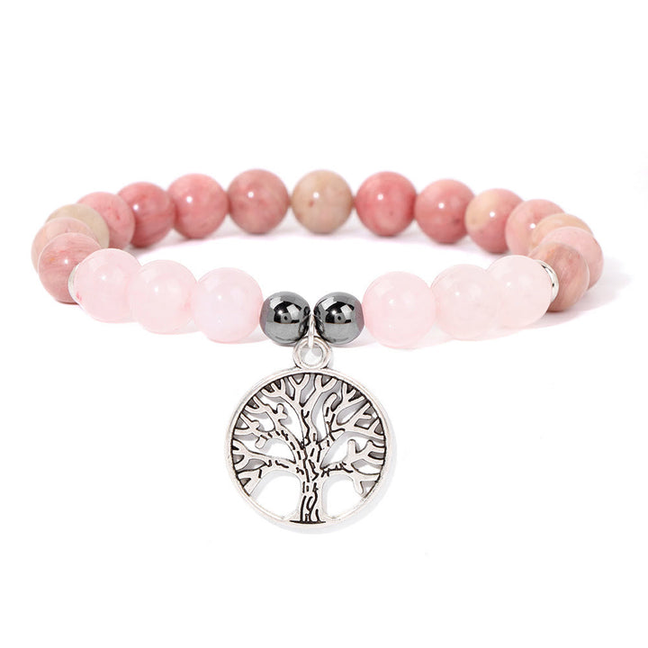 Bracciale con ciondolo albero della vita in cristallo naturale Olivenorma