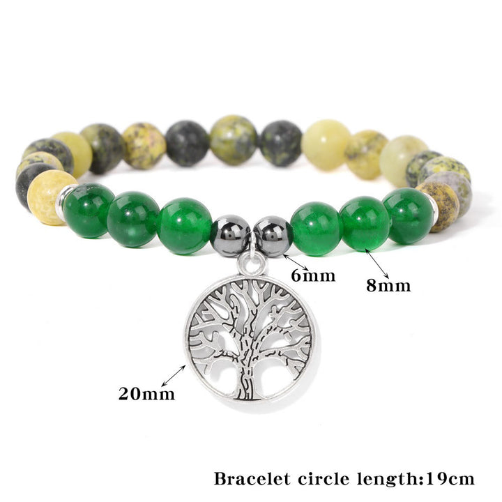 Bracciale con ciondolo albero della vita in cristallo naturale Olivenorma