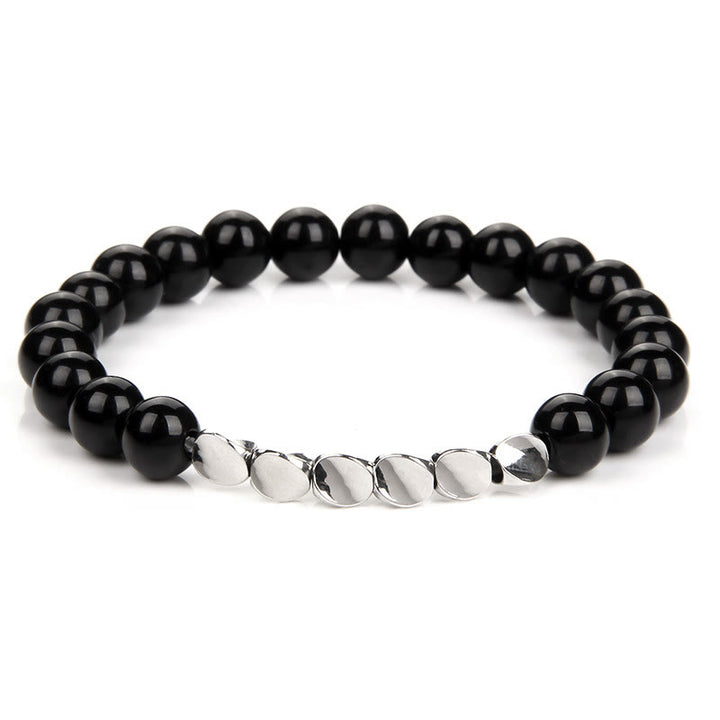 Braccialetto con perline in lega di cristallo naturale Olivenorma 