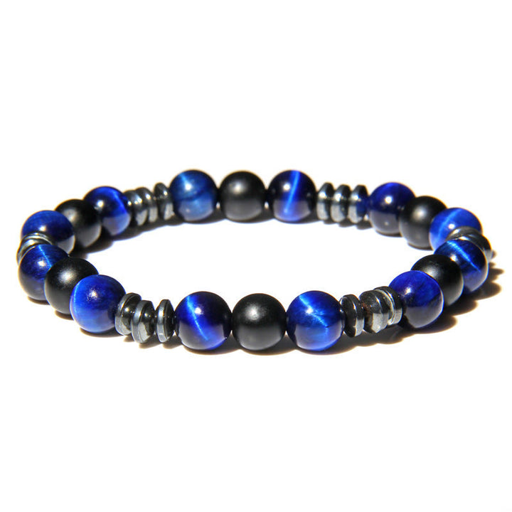 Bracciale di perline di pietra occhio di tigre ematite naturale Olivenorma