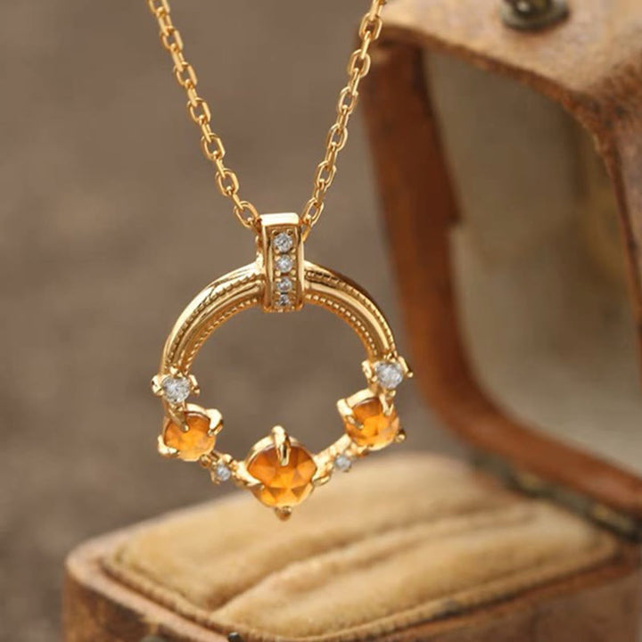 Olivenorma "Magical Sun" - Collana creativa romantica con pietra del sole al tramonto