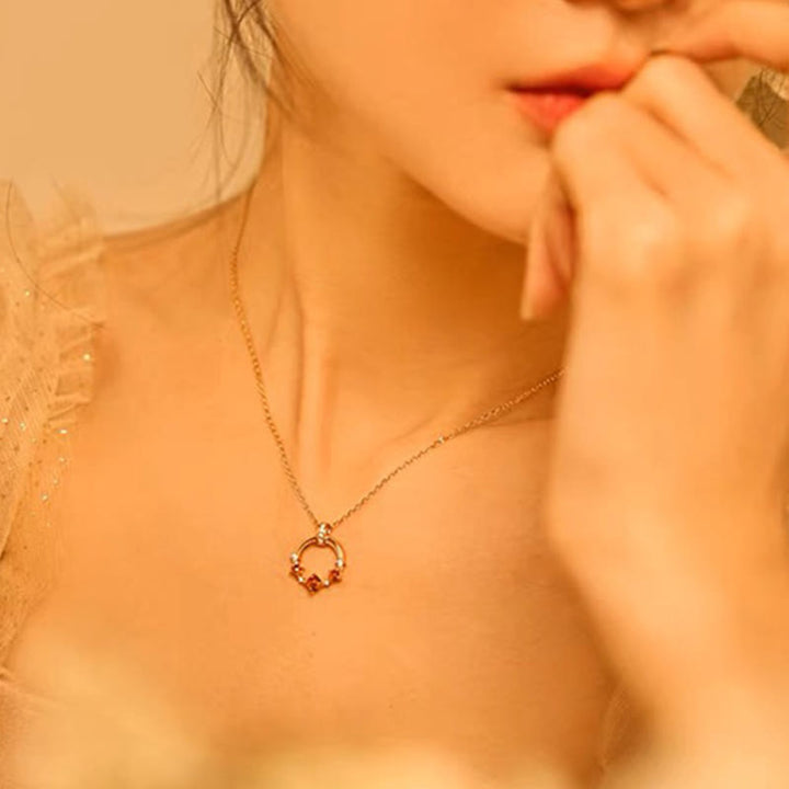 Olivenorma "Magical Sun" - Collana creativa romantica con pietra del sole al tramonto