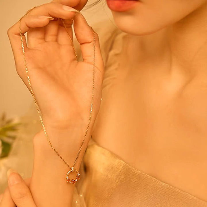 Olivenorma "Magical Sun" - Collana creativa romantica con pietra del sole al tramonto