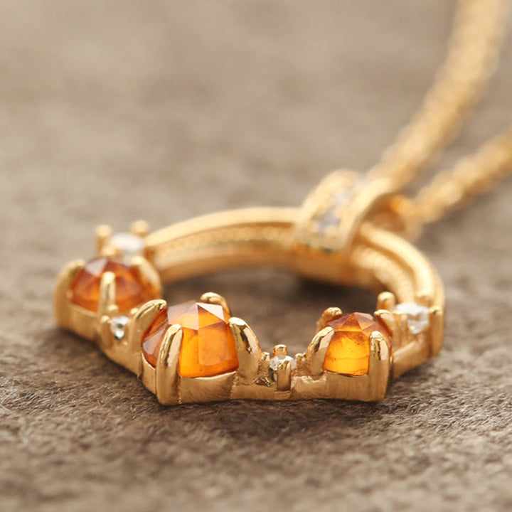 Olivenorma "Magical Sun" - Collana creativa romantica con pietra del sole al tramonto