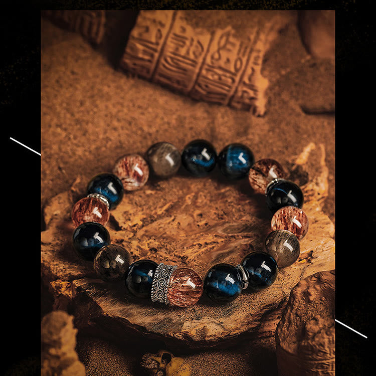 Olivenorma Bracciale da uomo in oro nero Super Seven Beads - image 5
