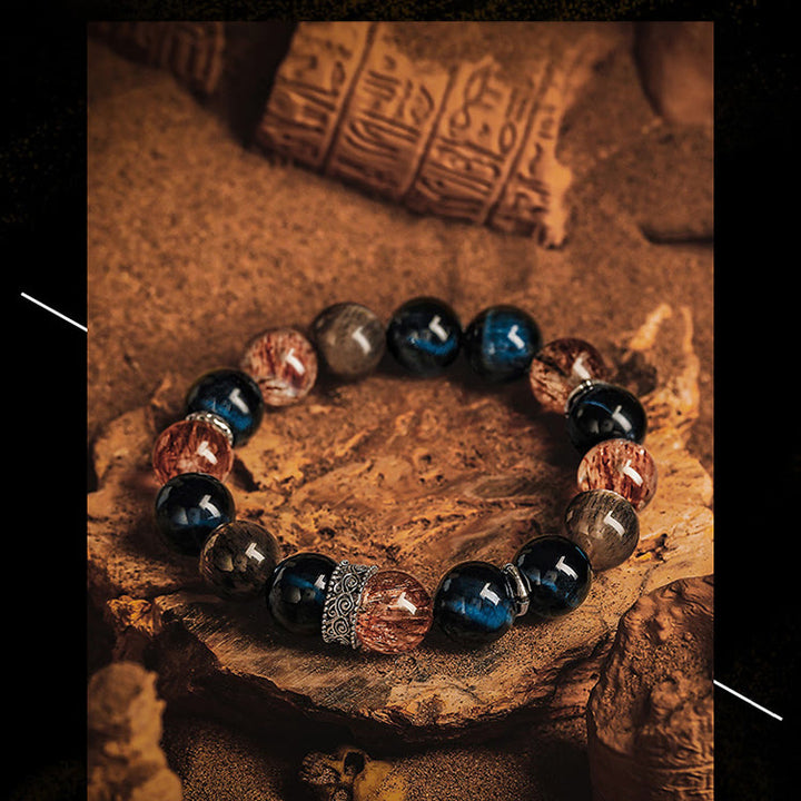 Olivenorma Bracciale da uomo in oro nero Super Seven Beads - image 5