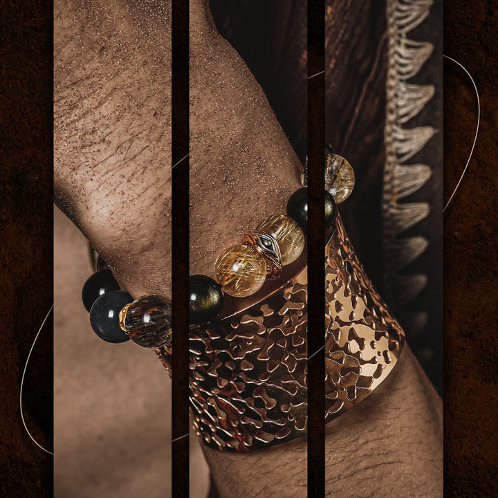 Braccialetto Olivenorma Super Seven Crystal Evil Eye Beads