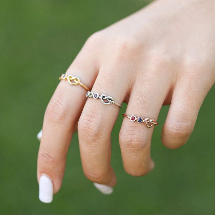 Olivenorma Cravatte personalizzate Anello con pietra portafortuna incisa a cuore