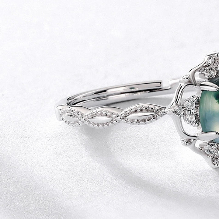 Anello Olivenorma in agata muschiata stile retrò di lusso