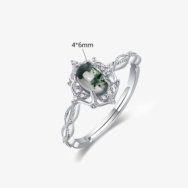 Anello Olivenorma in agata muschiata stile retrò di lusso