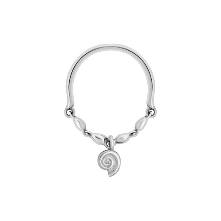 Anello Olivenorma con design a conchiglia in cristallo trasparente e perla - Conchiglia marina - Taglia UK Q（US 8） - image 2