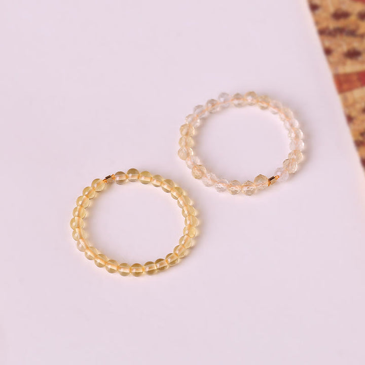 Anello Olivenorma "Rich" Extra Fine 2mm con perlina di citrino piccolo