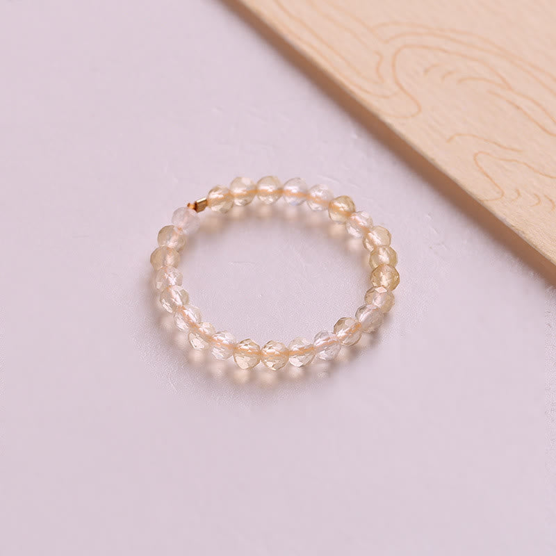 Anello Olivenorma "Rich" Extra Fine 2mm con perlina di citrino piccolo