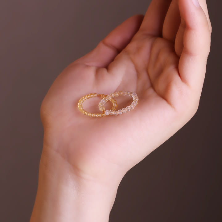 Anello Olivenorma "Rich" Extra Fine 2mm con perlina di citrino piccolo