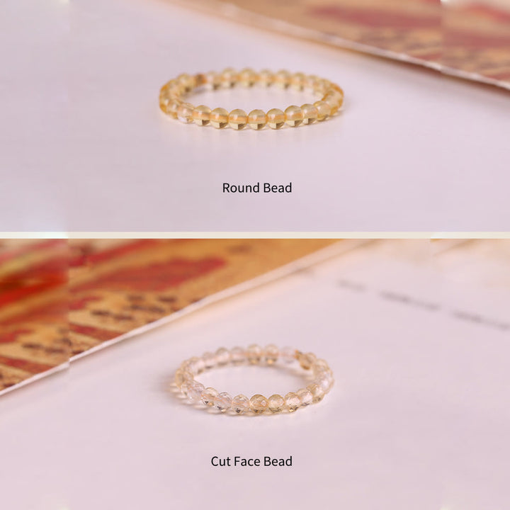 Anello Olivenorma "Rich" Extra Fine 2mm con perlina di citrino piccolo