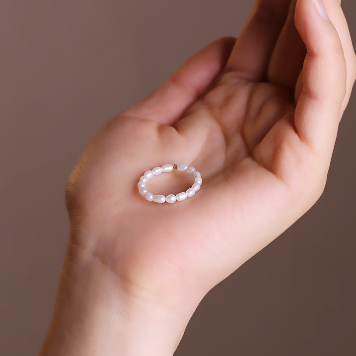 Anello con perla d'acqua dolce extra fine da 2 mm Olivenorma 