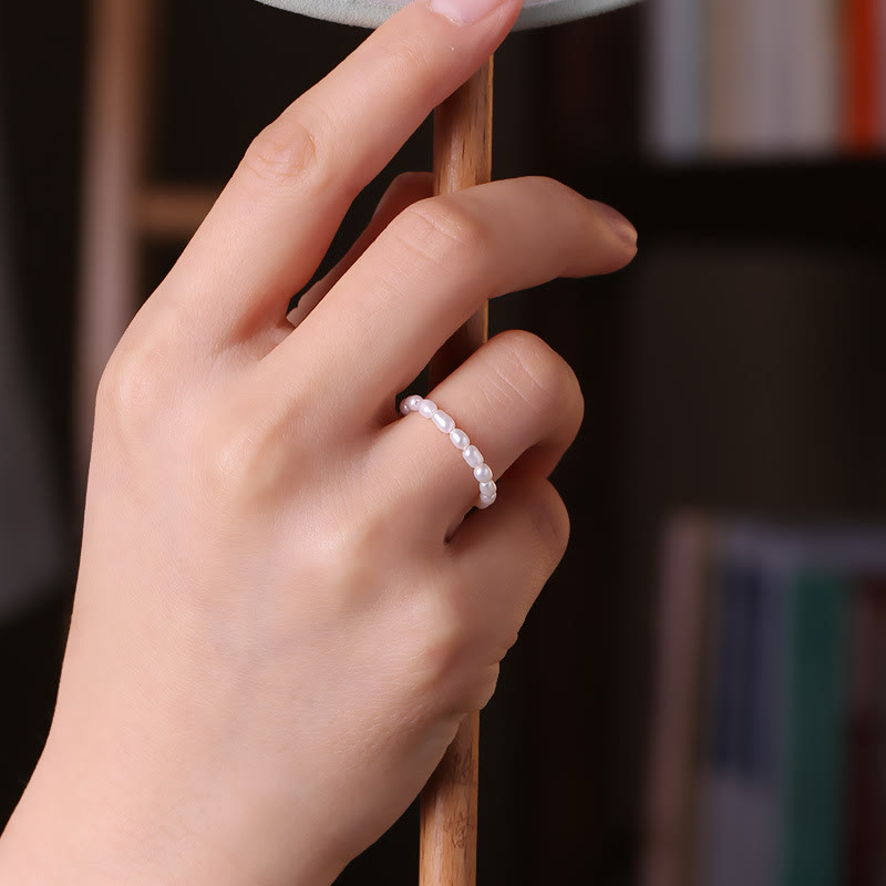 Anello con perla d'acqua dolce extra fine da 2 mm Olivenorma 