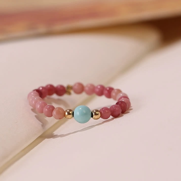 Anello Olivenorma Extra Fine 2mm Perla di Rodocrosite