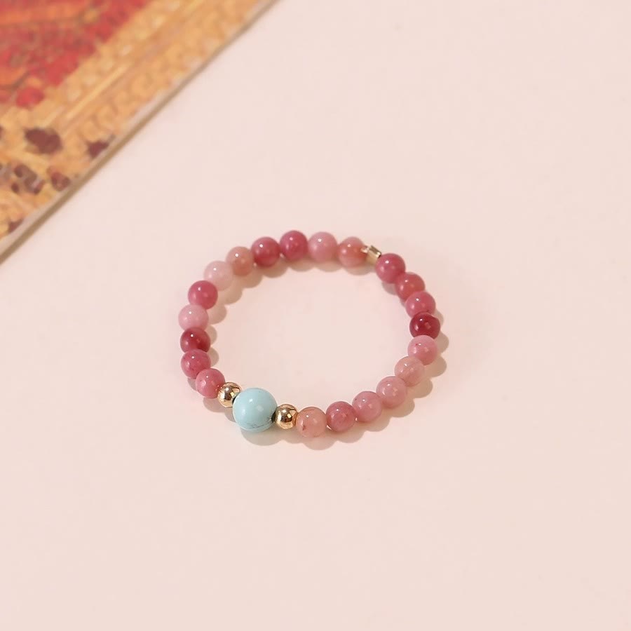Anello Olivenorma Extra Fine 2mm Perla di Rodocrosite