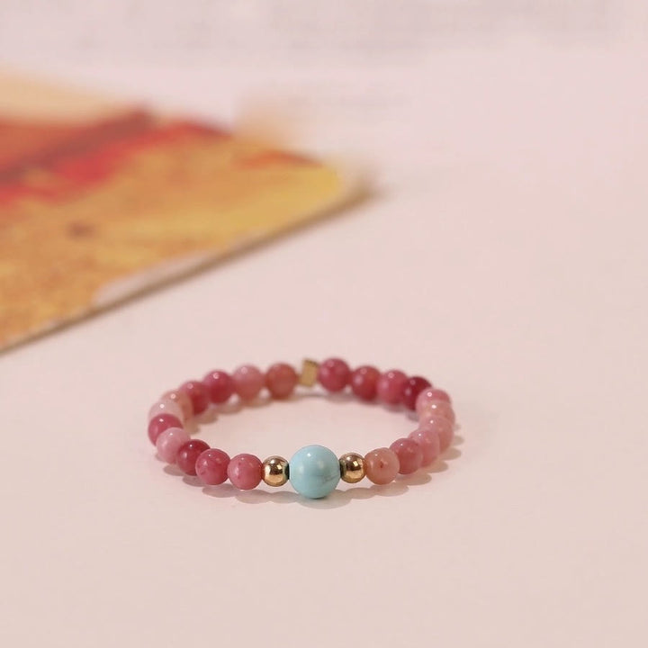 Anello Olivenorma Extra Fine 2mm Perla di Rodocrosite