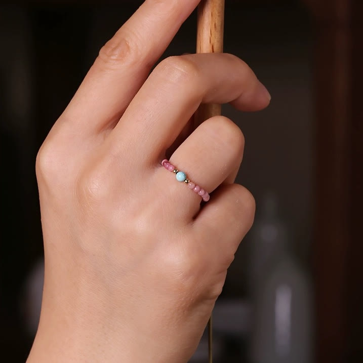 Anello Olivenorma Extra Fine 2mm Perla di Rodocrosite